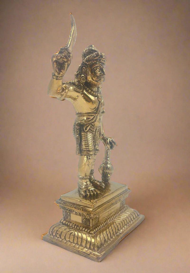 Madurai Veeran 6-Inch Bronze Panchaloha Idol