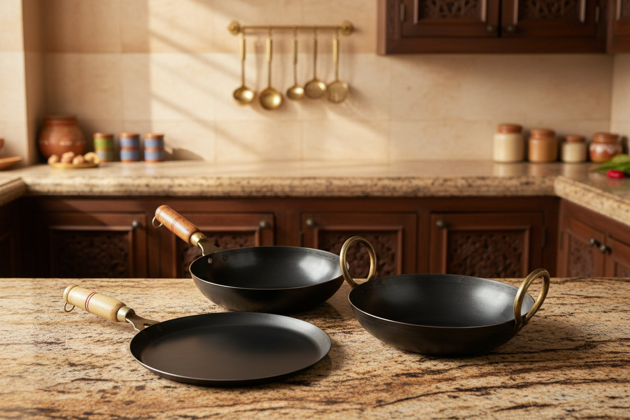 Pure Iron Family Combo with Free Kadai