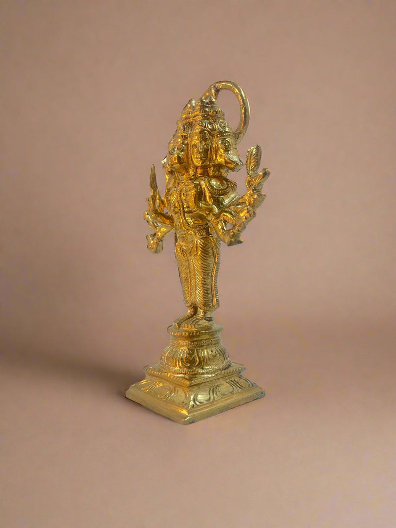 Panchamuga Anjaneyar 7-Inch Bronze Panchaloha Idol