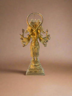 Panchamuga Anjaneyar 7-Inch Bronze Panchaloha Idol