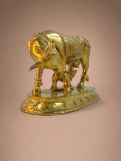 Cow & Calf 6-Inch Idol | Panchaloha Bronze Statue