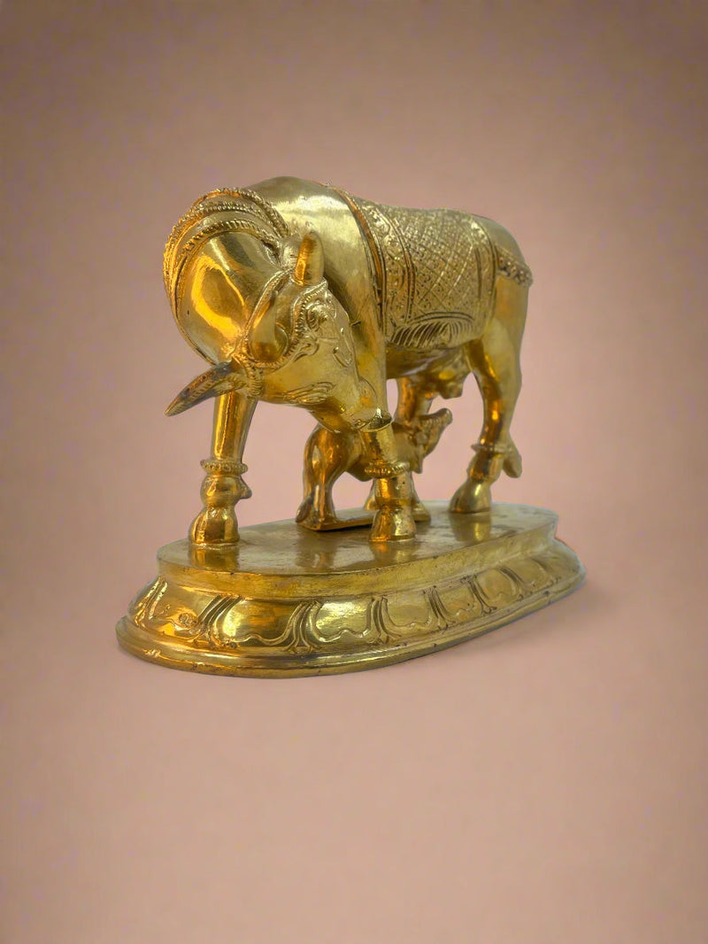 Cow & Calf 6-Inch Idol | Panchaloha Bronze Statue