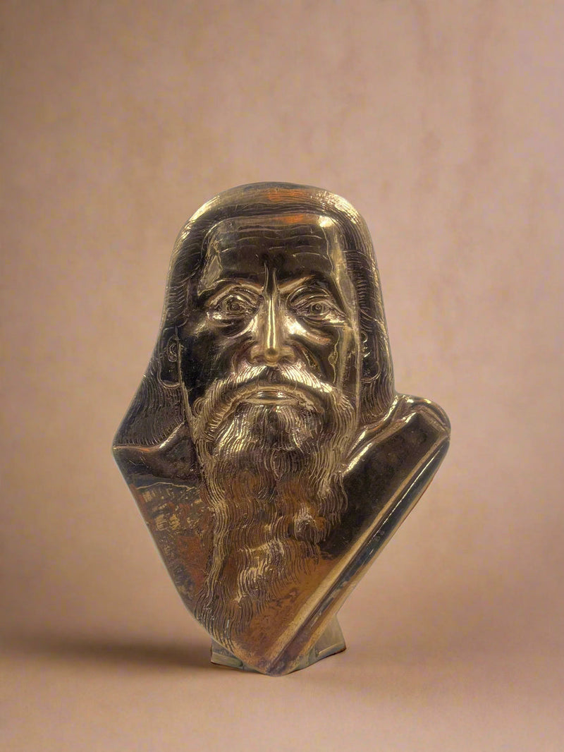 Mother & Sri Aurobindo Set 6-Inch Sculpture | Panchaloha Bronze Idol