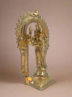 Thiruchendur Murugan with Arch 7-Inch Bronze Panchaloha Idol