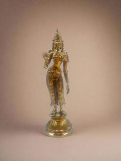 Sivagami 6-Inch Bronze Idol | Handmade Panchaloha Sculpture