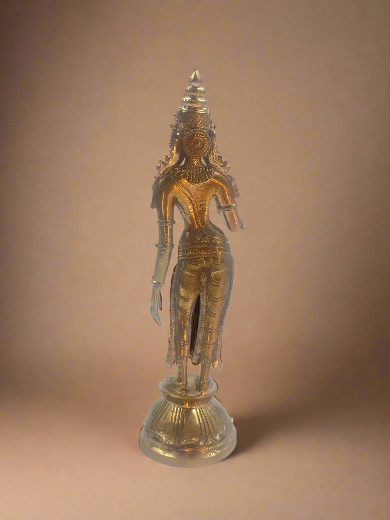 Sivagami 6-Inch Bronze Idol | Handmade Panchaloha Sculpture