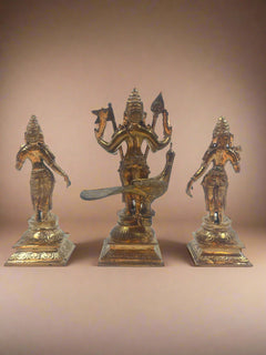 Murugan Valli Deivanai 4.5-inch Handcrafted Panchaloha Bronze Idol