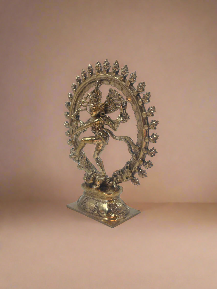 Natarajar 6-Inch Bronze Idol | Handmade Panchaloha Statue