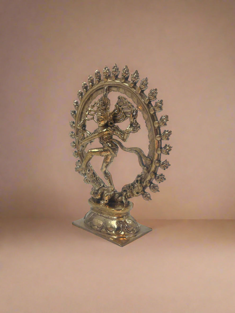 Natarajar 6-Inch Bronze Idol | Handmade Panchaloha Statue