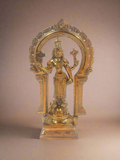 Vishnudurgai 6-Inch Bronze Statue | Handmade Panchaloha Idol