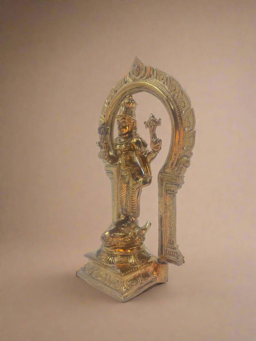 Vishnudurgai 6-Inch Bronze Statue | Handmade Panchaloha Idol