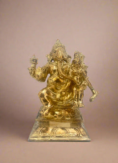 Uchchista Ganapati 6-inch Panchaloha Bronze Idol