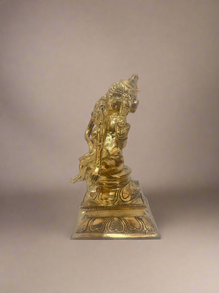 Uchchista Ganapati 6-inch Panchaloha Bronze Idol