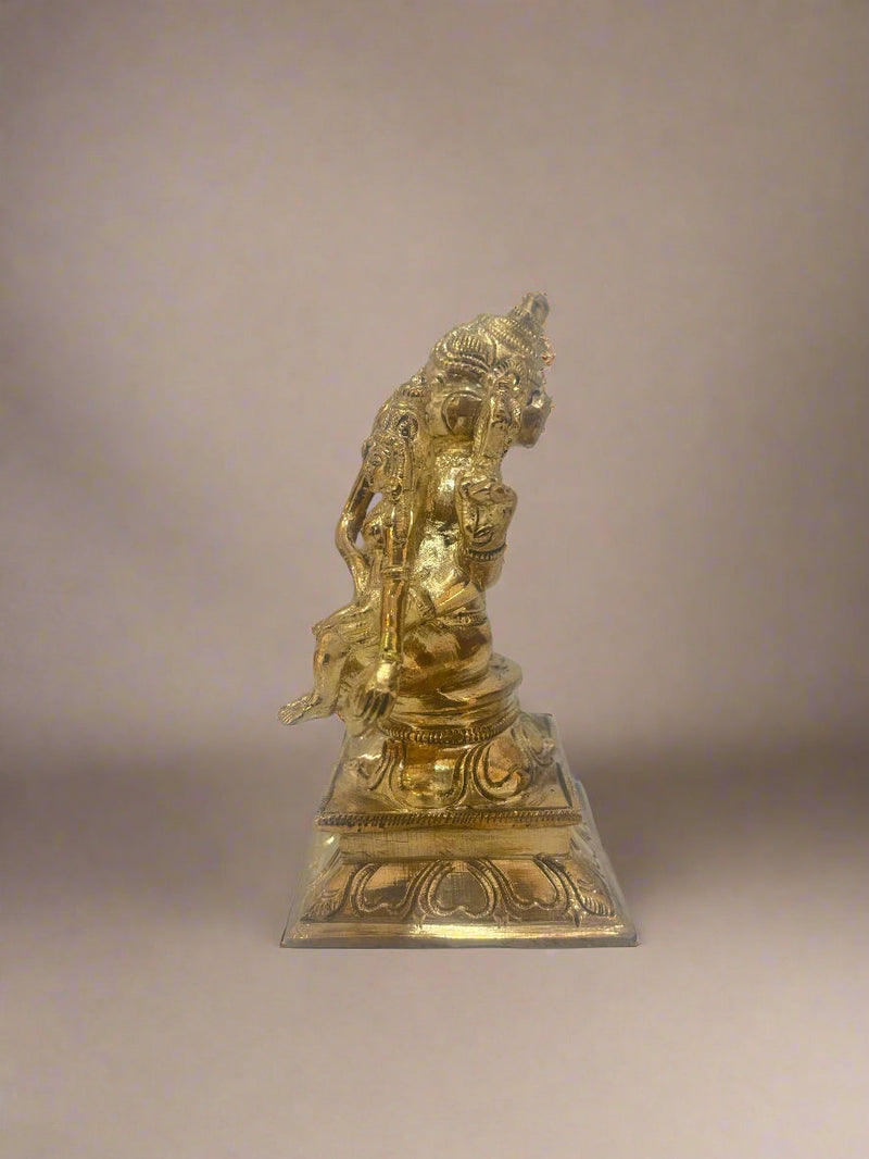 Uchchista Ganapati 6-inch Panchaloha Bronze Idol