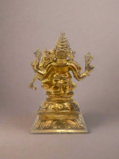 Uchchista Ganapati 6-inch Panchaloha Bronze Idol