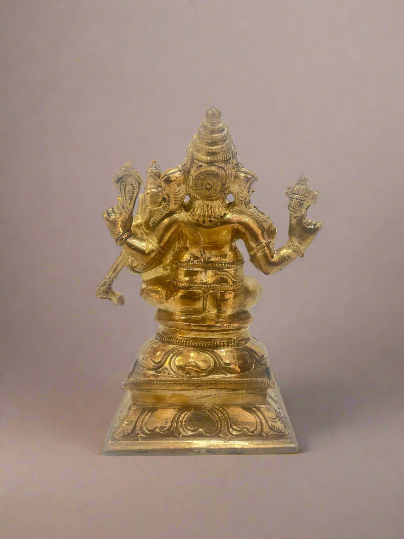 Uchchista Ganapati 6-inch Panchaloha Bronze Idol
