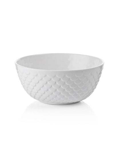 Clay Craft Basic Soup Bowl Ripple 4 Piece Small Plain White
