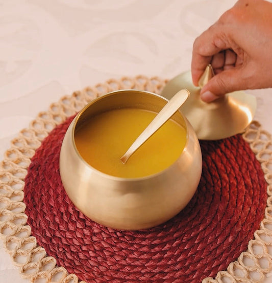 Brass Ghee Pot by Velanstore