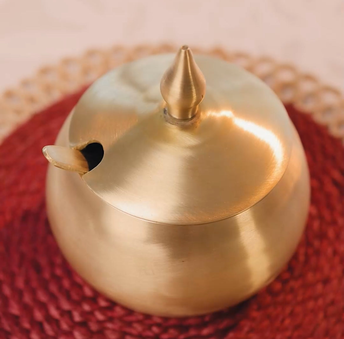 Brass Ghee Pot by Velanstore