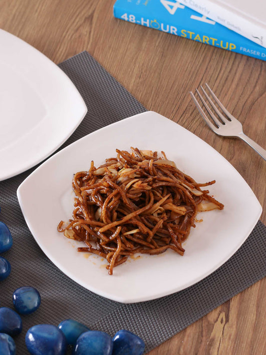 Clay Craft Basic Dinner Plate Zen Square 4 Piece 10" Plain White