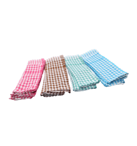Checked cloth multi colour 10 pcs set