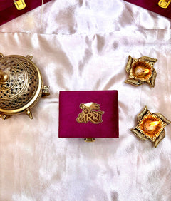 Brass Handcrafted Ram Idol with Velvet Gift Box (2.5 Inch)
