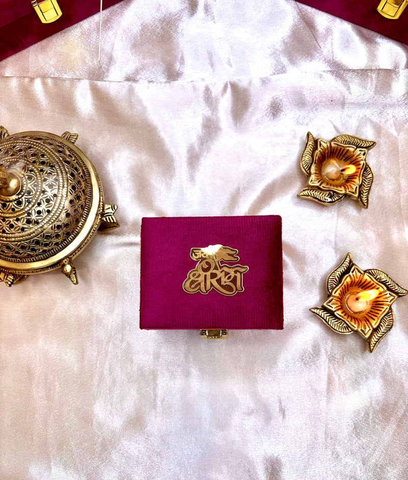 Brass Handcrafted Ram Idol with Velvet Gift Box (2.5 Inch)