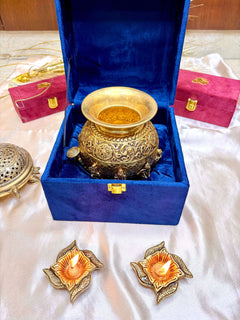 Brass Ashtalakshmi And Dashavatara Kodam / Kalash