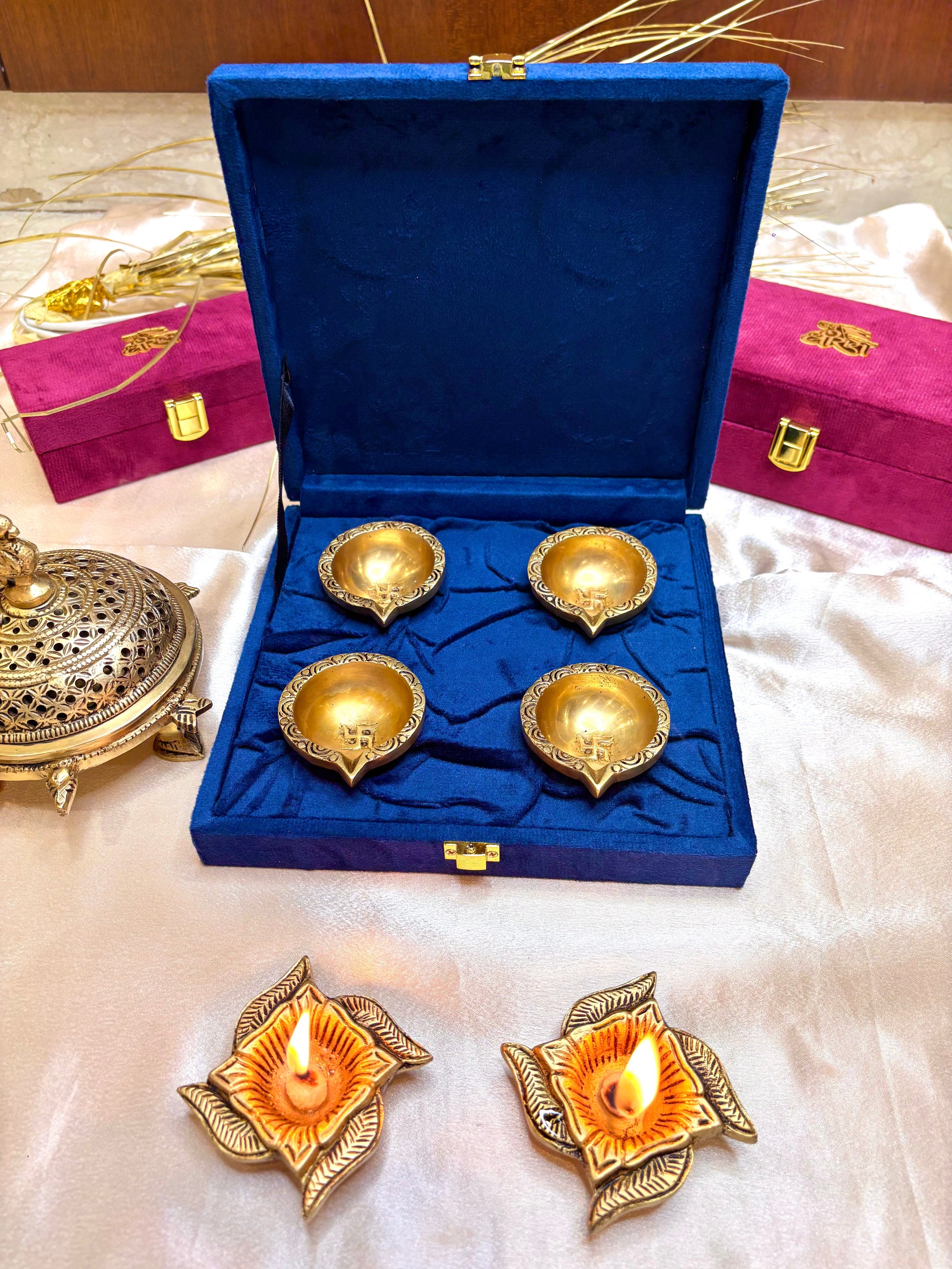 Brass Oil Diya Set Of Four