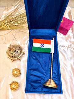 Brass National Single Flag Stand (13.5 Inch)