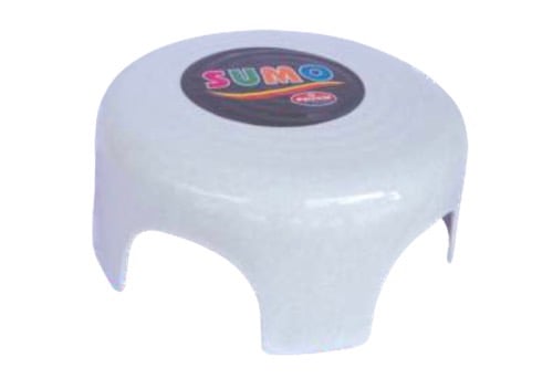 Non-foldable Round White Plastic Bathroom Stool For Home