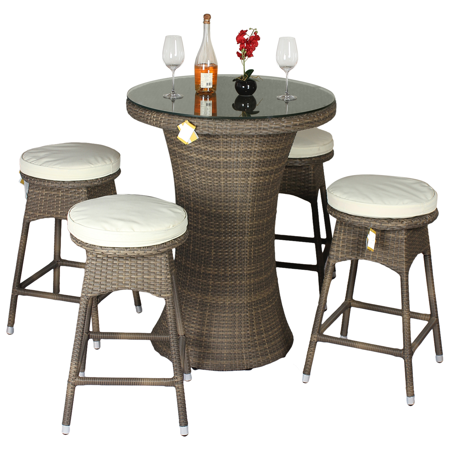 Stein Outdoor Patio Bar Sets 4 Stools and 1 Table (Capicano)
