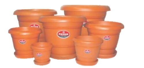 Planter Flower Pot with Plate Beautiful Flora Planter in 7 Sizes - Perfect for Any Home Decor!