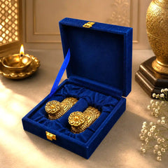 Brass Superfine Lakshmi Charan Paduka Set (1.2 Inch)