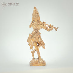 Bellur Krishna 7" inches panchalogam bronze idol
