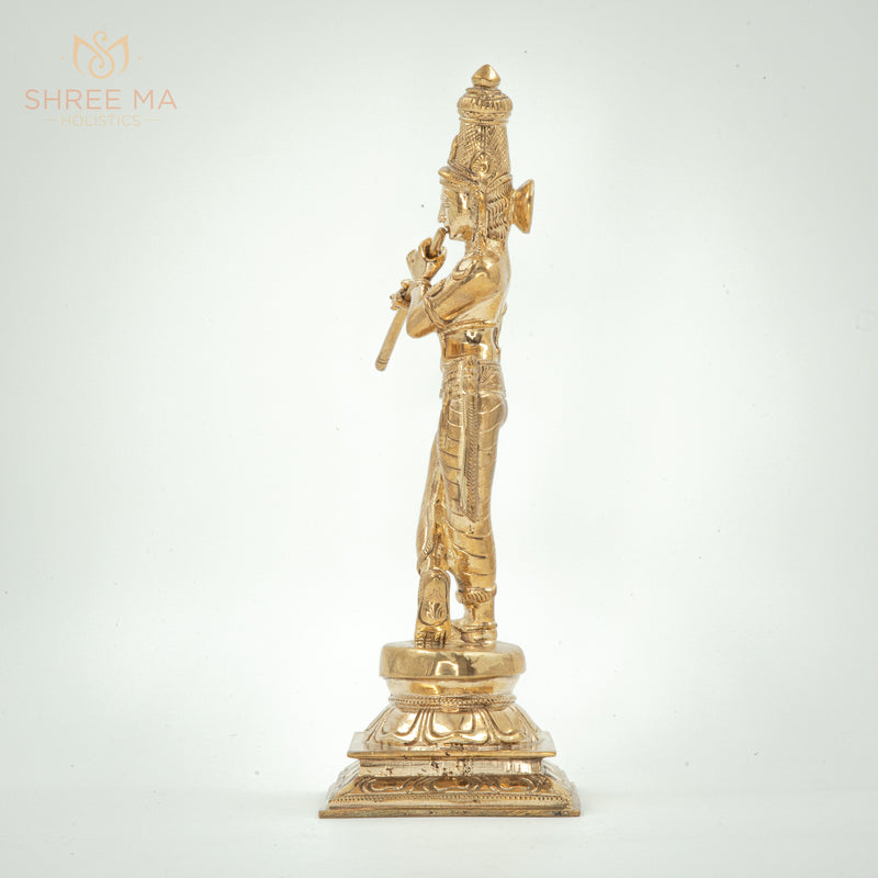 Krishna 10" | Handmade | Madhuchista-Vidhana (Lost-Wax casting) | Panchaloha Bronze from Swamimalai
