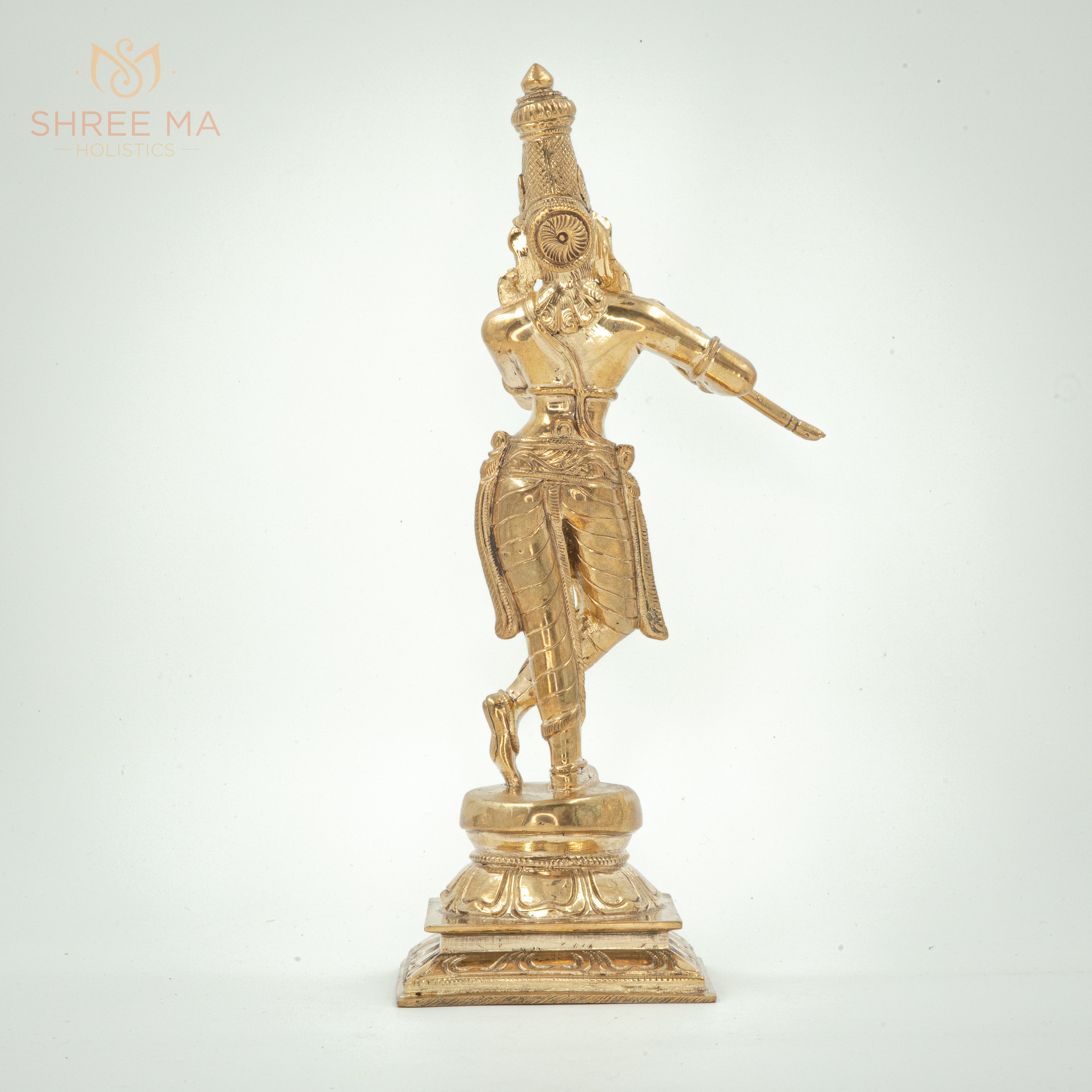 Krishna 10" | Handmade | Madhuchista-Vidhana (Lost-Wax casting) | Panchaloha Bronze from Swamimalai