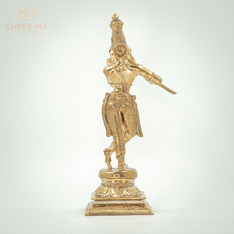 Krishna 10" | Handmade | Madhuchista-Vidhana (Lost-Wax casting) | Panchaloha Bronze from Swamimalai