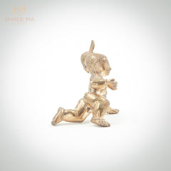 Krishna crawling 3" | Madhuchista-Vidhana (Lost-Wax casting) | Panchaloha Bronze from Swamimalai