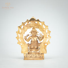 Ganesh with arch 4" Panchaloha idol