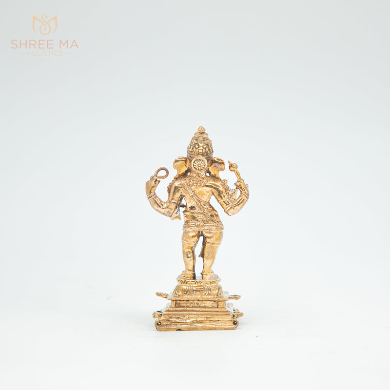 Thiruvanaikkaval Vinayagar 4" inches Panchaloha idol