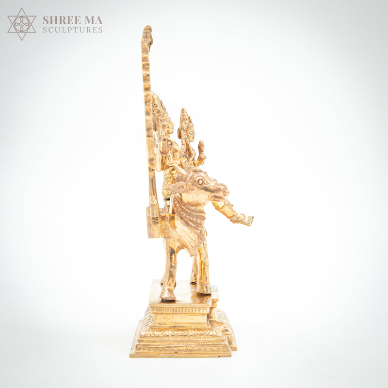 Pradosha Moorthy 8" Panchaloha Bronze Statue – Handmade in Swamimalai, Lost-Wax Casting (Madhuchista-Vidhana)
