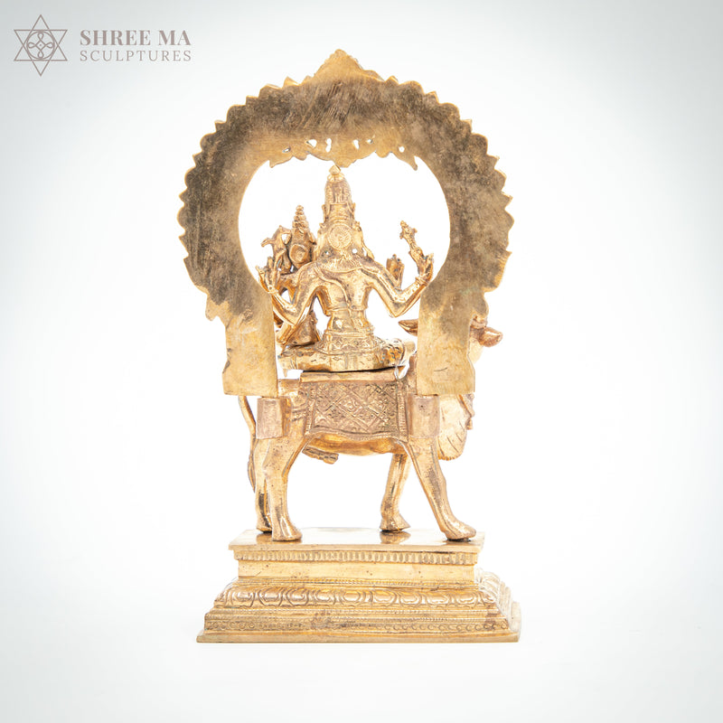 Pradosha Moorthy 8" Panchaloha Bronze Statue – Handmade in Swamimalai, Lost-Wax Casting (Madhuchista-Vidhana)