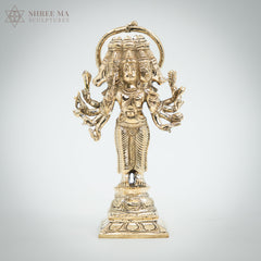 Panchamukhi Hanuman 6" | Handmade | Madhuchista-Vidhana (Lost-Wax casting) | Panchaloha Bronze from Swamimalai
