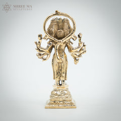 Panchamukhi Hanuman 6" | Handmade | Madhuchista-Vidhana (Lost-Wax casting) | Panchaloha Bronze from Swamimalai