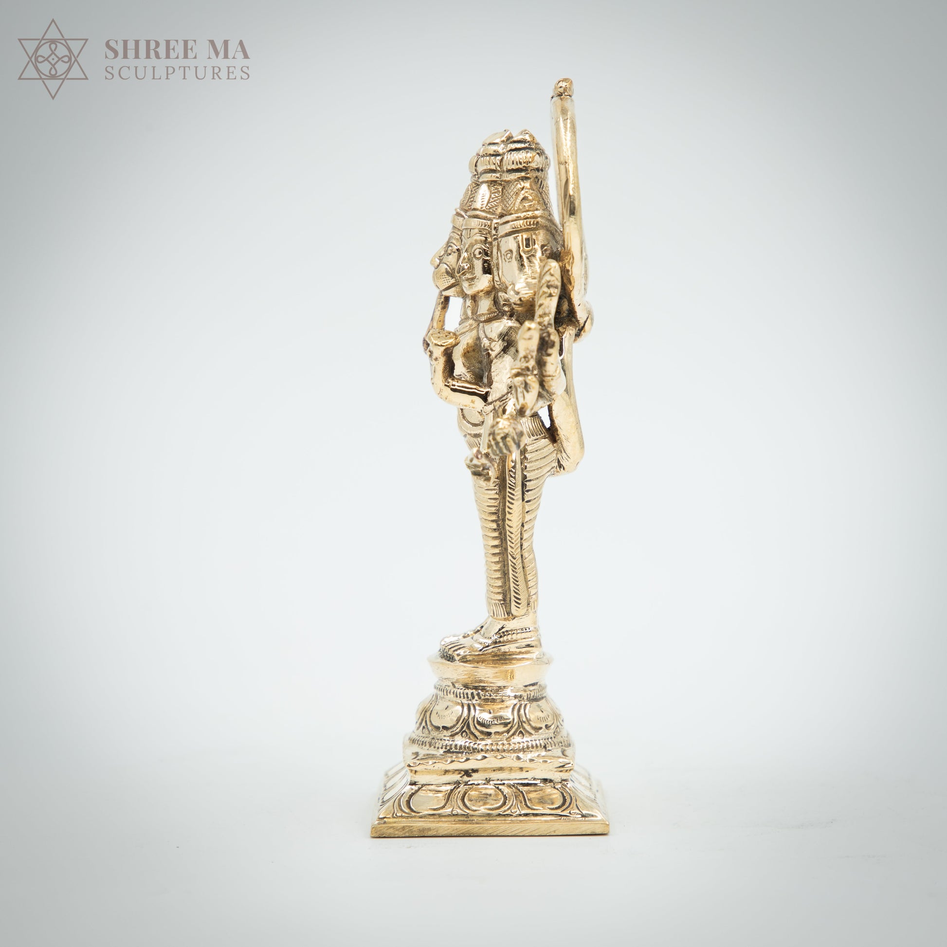 Panchamukhi Hanuman 6" | Handmade | Madhuchista-Vidhana (Lost-Wax casting) | Panchaloha Bronze from Swamimalai