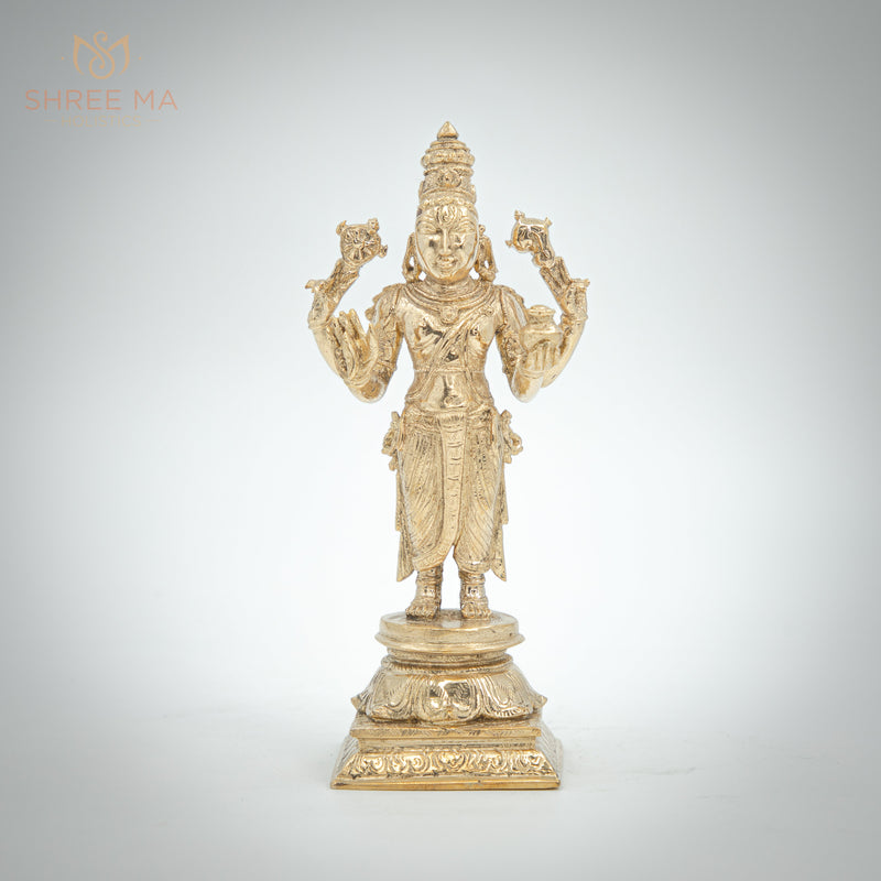 Dhanwantri 7" | Handmade | Madhuchista-Vidhana (Lost-Wax casting) | Panchaloha Bronze from Swamimalai