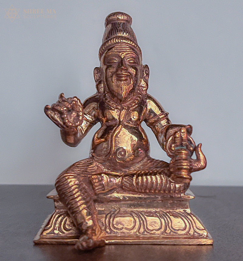 Agastiyar 3.5-Inch Panchaloha Idol