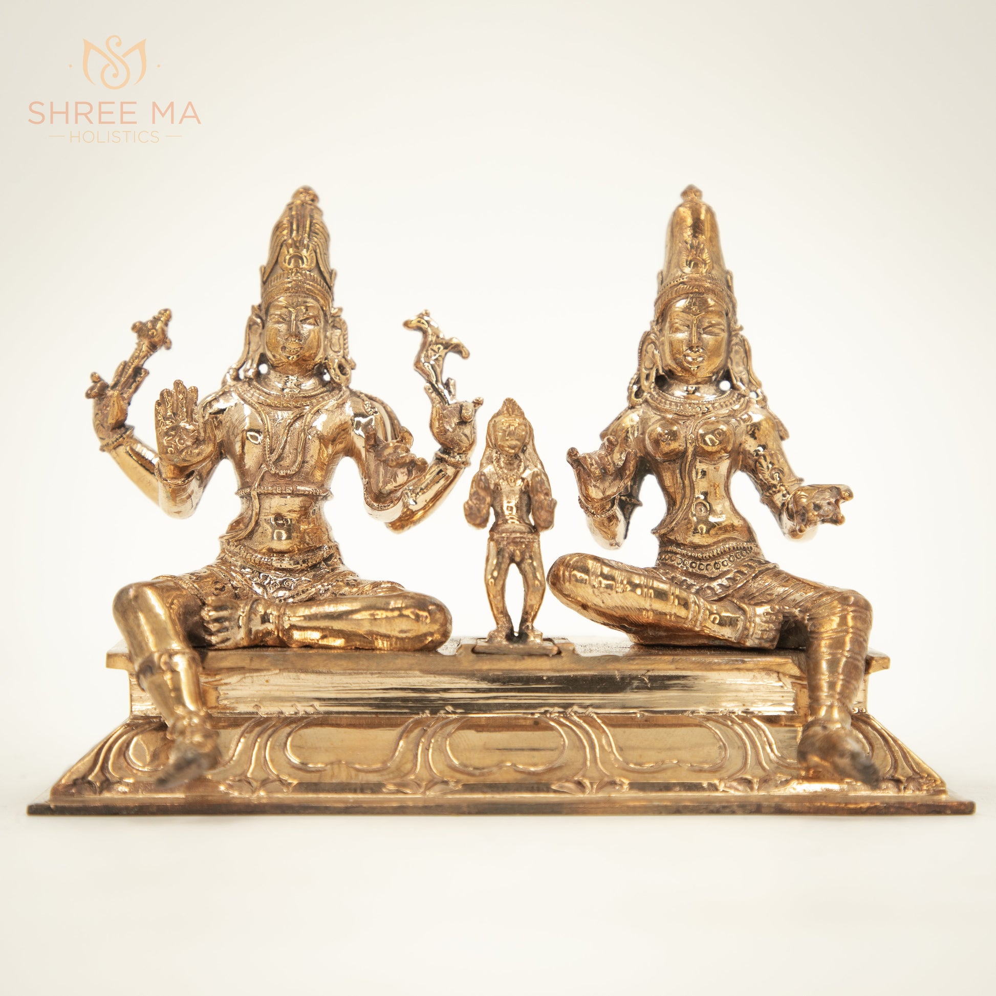 Somaskandar 6" | Handmade | Madhuchista-Vidhana (Lost-Wax casting) | Panchaloha Bronze from Swamimalai