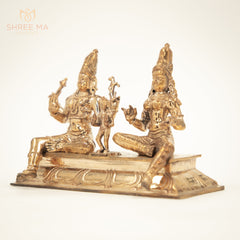 Somaskandar 6" | Handmade | Madhuchista-Vidhana (Lost-Wax casting) | Panchaloha Bronze from Swamimalai